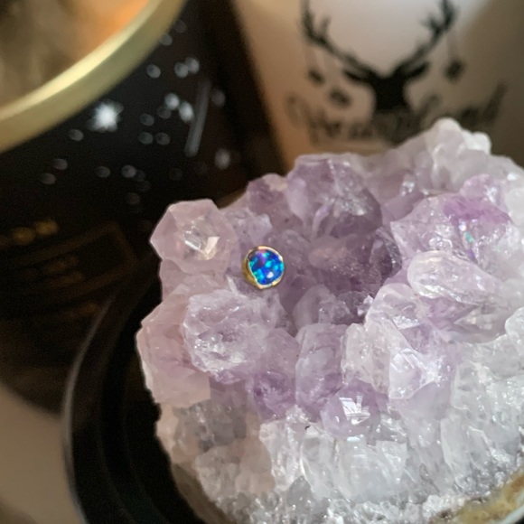 Assorted Anatometal 16g Opal and gem cabochon internally threaded titanium ends - Picture 6 of 11